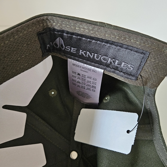 NEW Authentic Moose Knuckles LOGO ICON CAP BASEBALL HAT GREEN ADJUSTABLE UNISEX - Picture 5 of 7